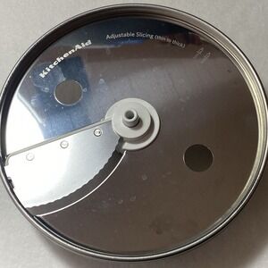 KitchenAid Food Processor Parts Adjustable Slicing Disk Thin to Thick Stainless